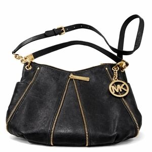 NEW Michael Kors Black Leather Shoulder Bag